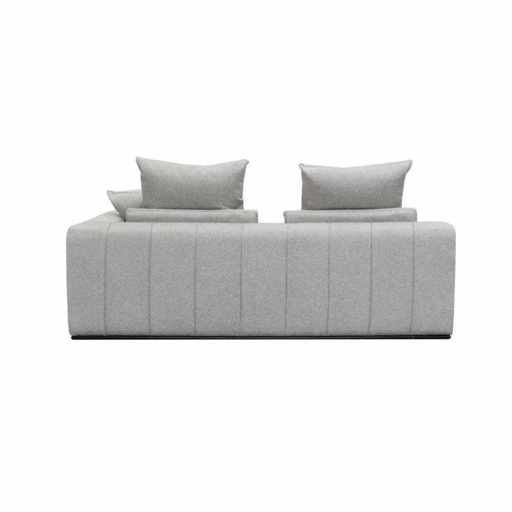 Grey Linen Sullivan Modular Right Facing Chaise Sofa - LOOMLAN - LH Imports - Sectionals