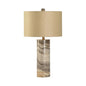 Grey Marble Column Brass Finish Table Lamp - LOOMLAN - Chelsea House - Table Lamps