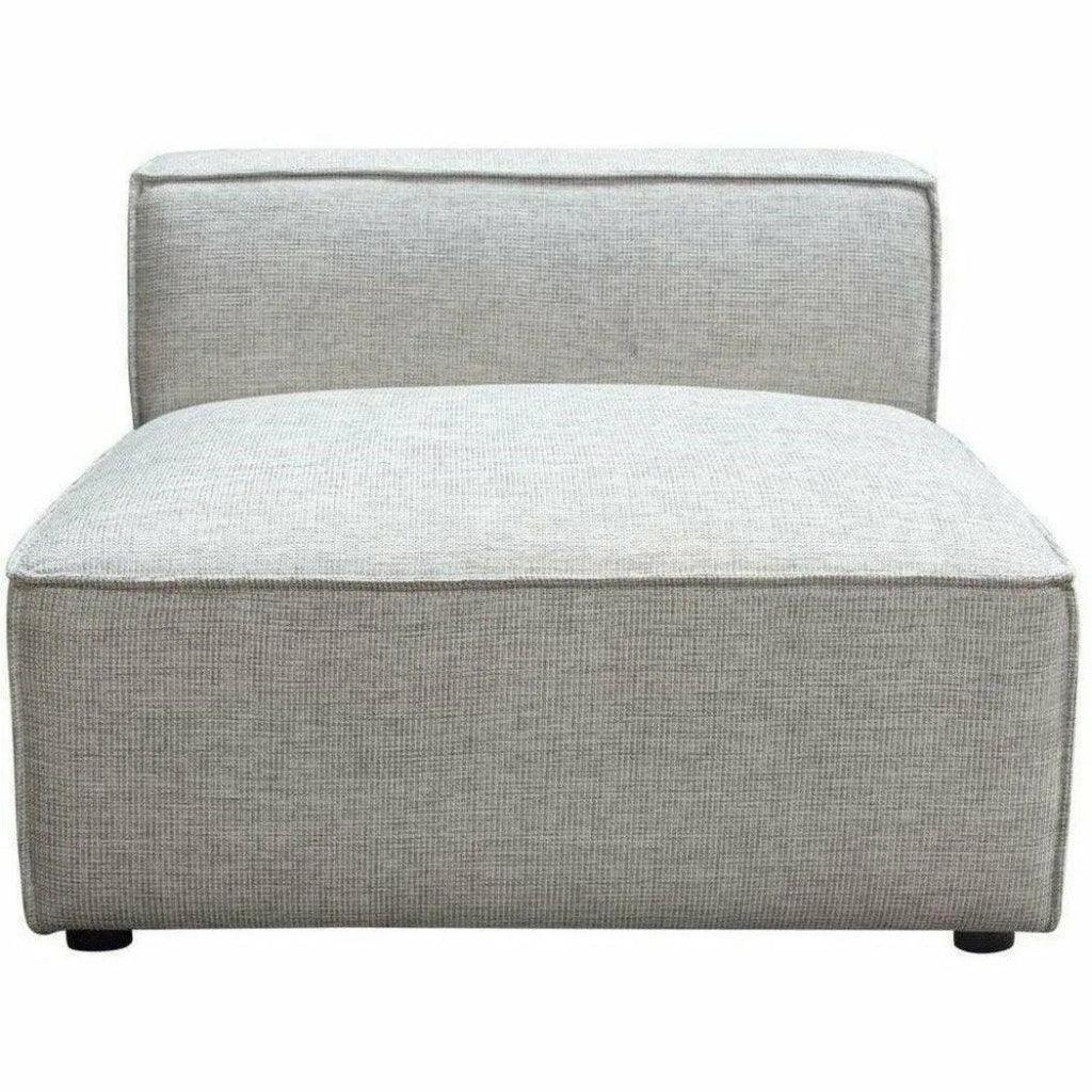 Grey Modular Sectional Sofa Slipper Chair In Barley-Modular Components-Diamond Sofa-LOOMLAN