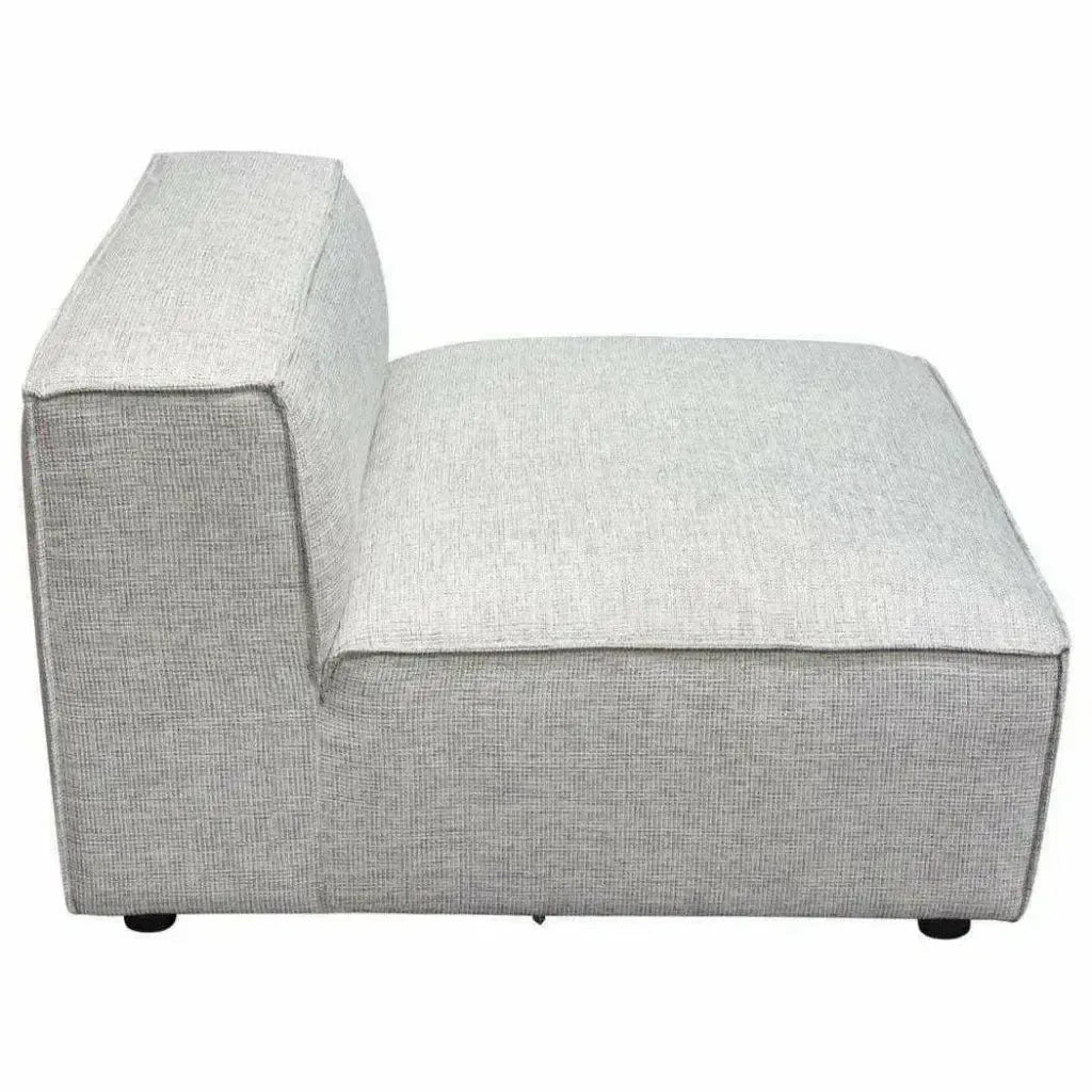 Grey Modular Sectional Sofa Slipper Chair In Barley-Modular Components-Diamond Sofa-LOOMLAN