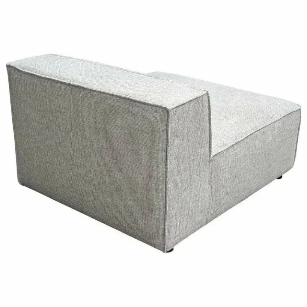 Grey Modular Sectional Sofa Slipper Chair In Barley-Modular Components-Diamond Sofa-LOOMLAN
