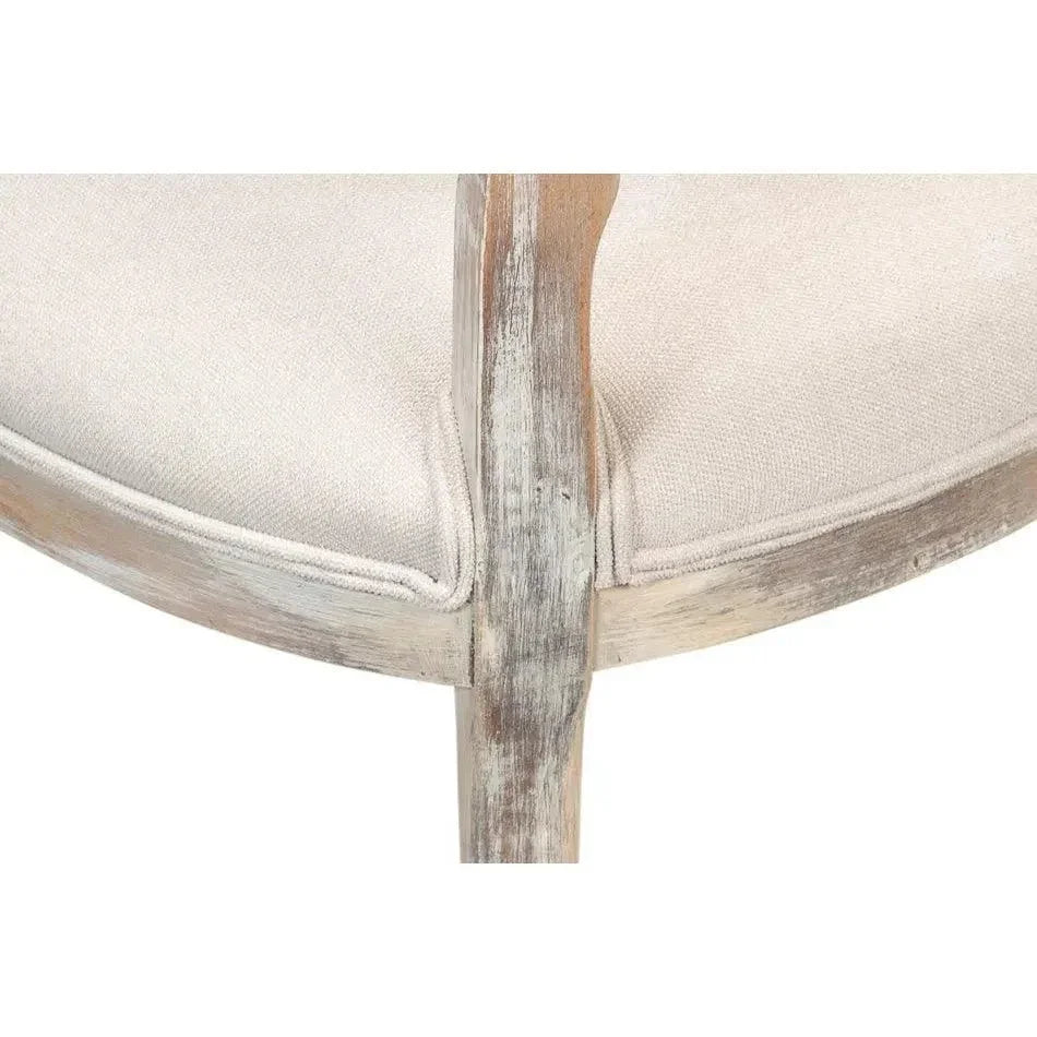 Oval Cane Back Set Chair Grey Oak Taupe - LOOMLAN - Sarreid - Dining Chairs