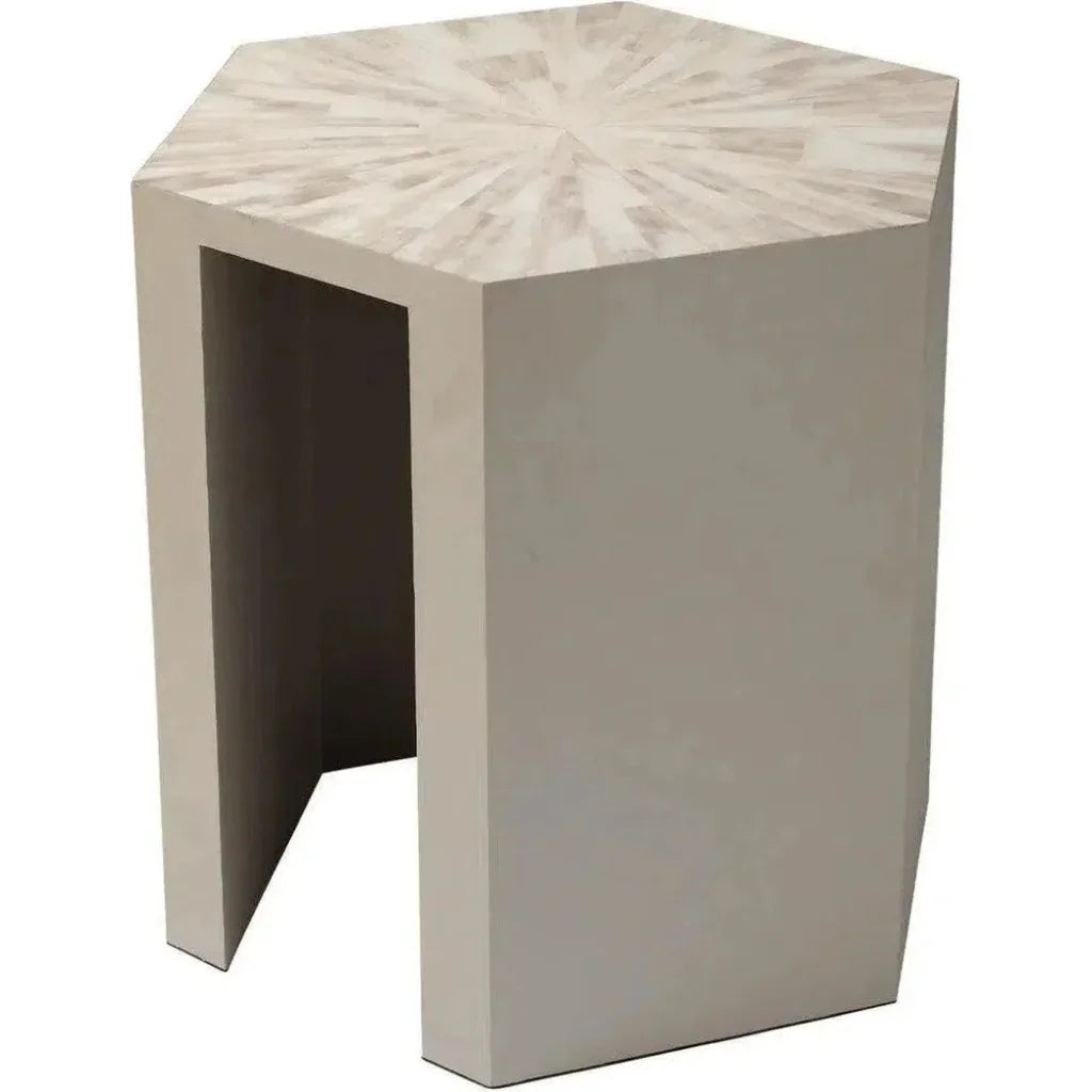 Grey Paper Lacquer Radiant Mid Century Side Table - LOOMLAN - Jamie Young - Side Tables