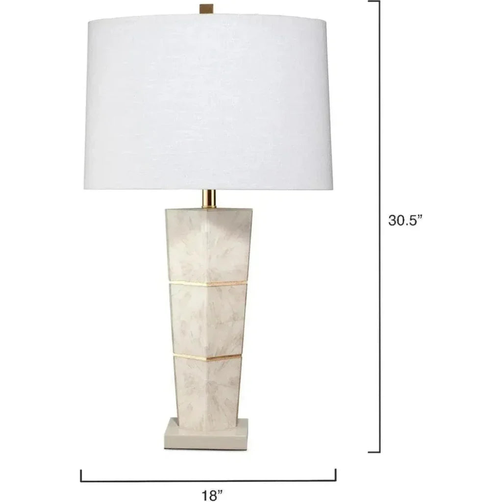 Grey Paper Lacquer Spectacle Table Lamp - LOOMLAN - Jamie Young - Table Lamps