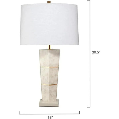 Grey Paper Lacquer Spectacle Table Lamp - LOOMLAN - Jamie Young - Table Lamps