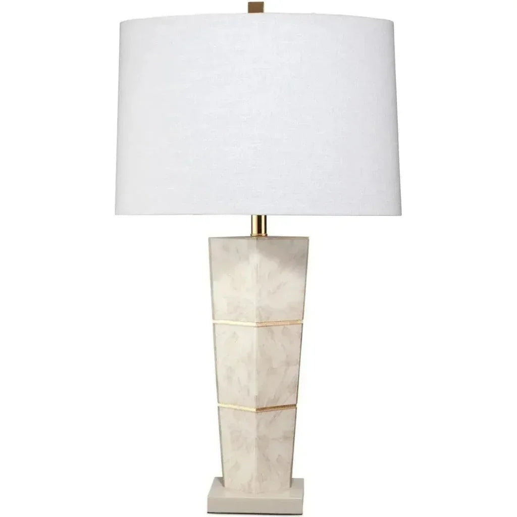 Grey Paper Lacquer Spectacle Table Lamp - LOOMLAN - Jamie Young - Table Lamps