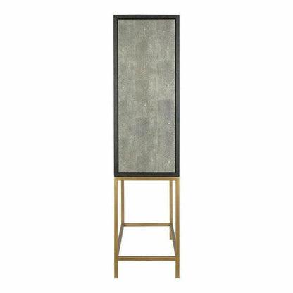 Grey Shagreen Bar on Stand-Home Bar Cabinets-Moe's Home-LOOMLAN
