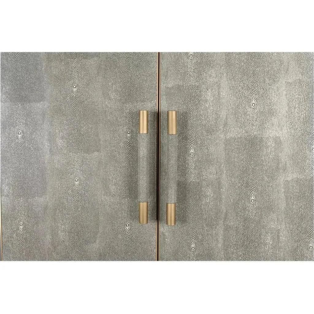 Grey Shagreen Bar on Stand-Home Bar Cabinets-Moe's Home-LOOMLAN