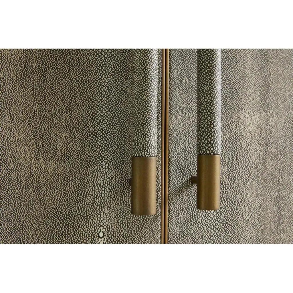 Grey Shagreen Bar on Stand-Home Bar Cabinets-Moe's Home-LOOMLAN