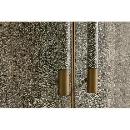 Grey Shagreen Bar on Stand-Home Bar Cabinets-Moe's Home-LOOMLAN