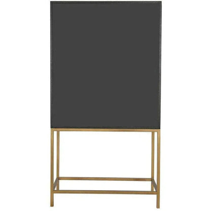 Grey Shagreen Bar on Stand-Home Bar Cabinets-Moe's Home-LOOMLAN