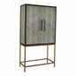 Grey Shagreen Bar on Stand-Home Bar Cabinets-Moe's Home-LOOMLAN