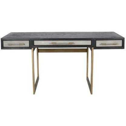 Grey Shagreen Home Office Desk With Drawers-Home Office Desks-Moe's Home-LOOMLAN