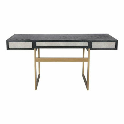 Grey Shagreen Home Office Desk With Drawers-Home Office Desks-Moe's Home-LOOMLAN