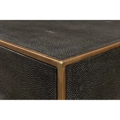 Grey Shagreen Leather Dresser - LOOMLAN - Sarreid - Dressers