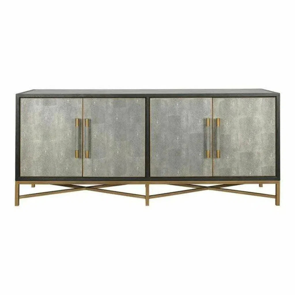 Grey Shagreen Retro Sideboard on Stand - LOOMLAN - Moe's Home - Sideboards