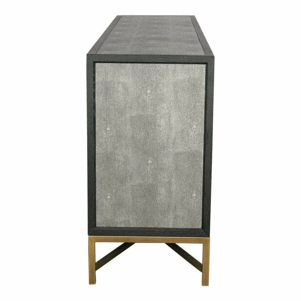 Grey Shagreen Retro Sideboard on Stand - LOOMLAN - Moe's Home - Sideboards