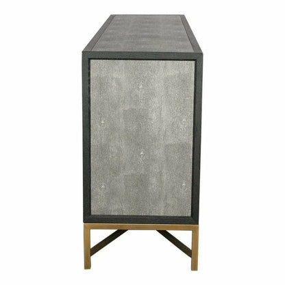 Grey Shagreen Retro Sideboard on Stand - LOOMLAN - Moe's Home - Sideboards