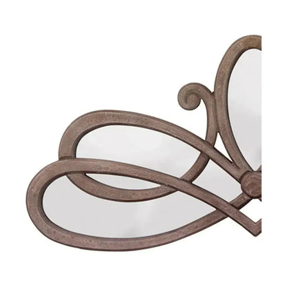 Grey Wood Decorative Wall Mirror 46" Wide - LOOMLAN - Jamie Young - Wall Mirrors