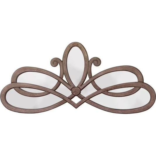 Grey Wood Decorative Wall Mirror 46" Wide - LOOMLAN - Jamie Young - Wall Mirrors