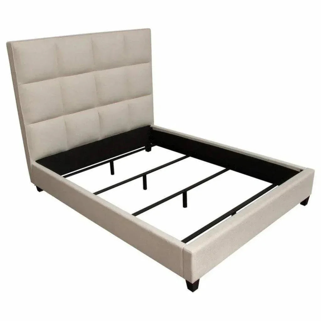 Grid Tufted Low Profile Bed Frame - LOOMLAN - Diamond Sofa - Beds