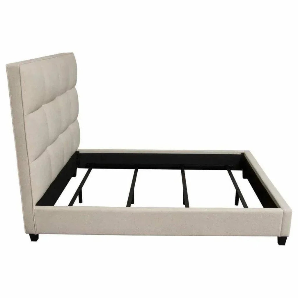 Grid Tufted Low Profile Bed Frame - LOOMLAN - Diamond Sofa - Beds