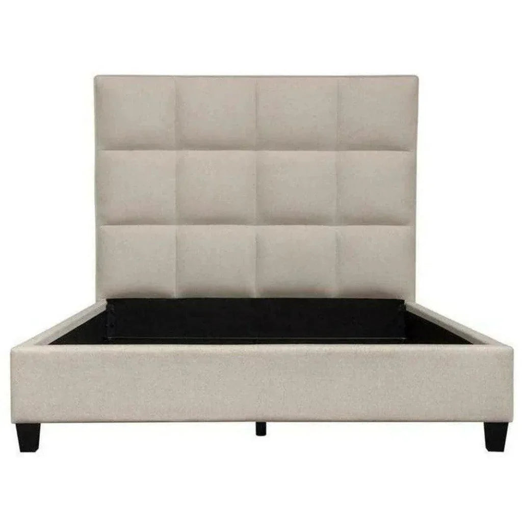 Grid Tufted Low Profile Bed Frame - LOOMLAN - Diamond Sofa - Beds