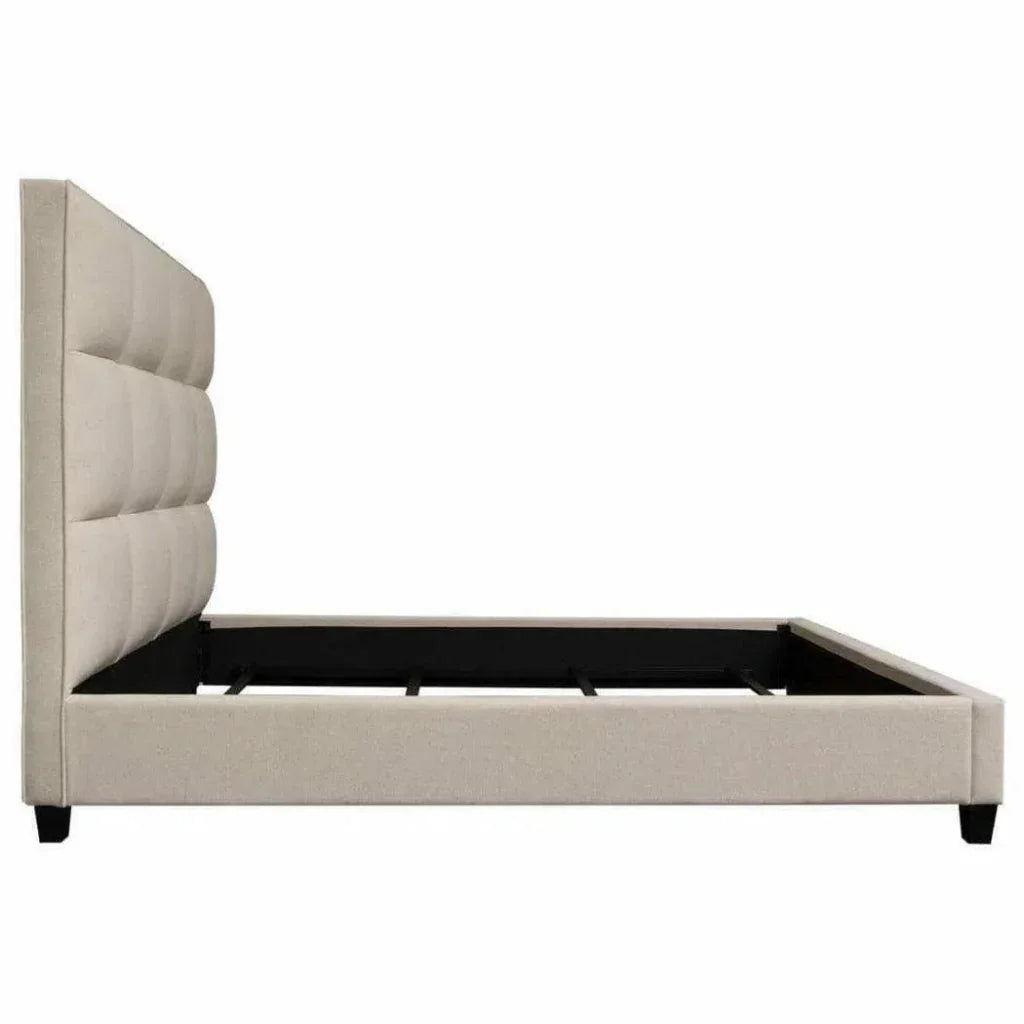 Grid Tufted Low Profile Bed Frame - LOOMLAN - Diamond Sofa - Beds