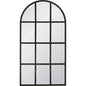 Grid Wooden Vertical Arched Floor Mirror-Floor Mirrors-Essentials For Living-LOOMLAN