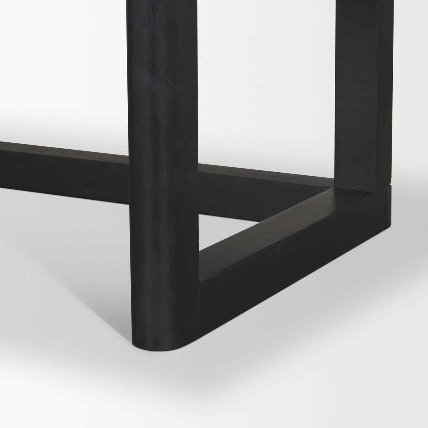 Grier Five Drawers Wooden Black Office Desk