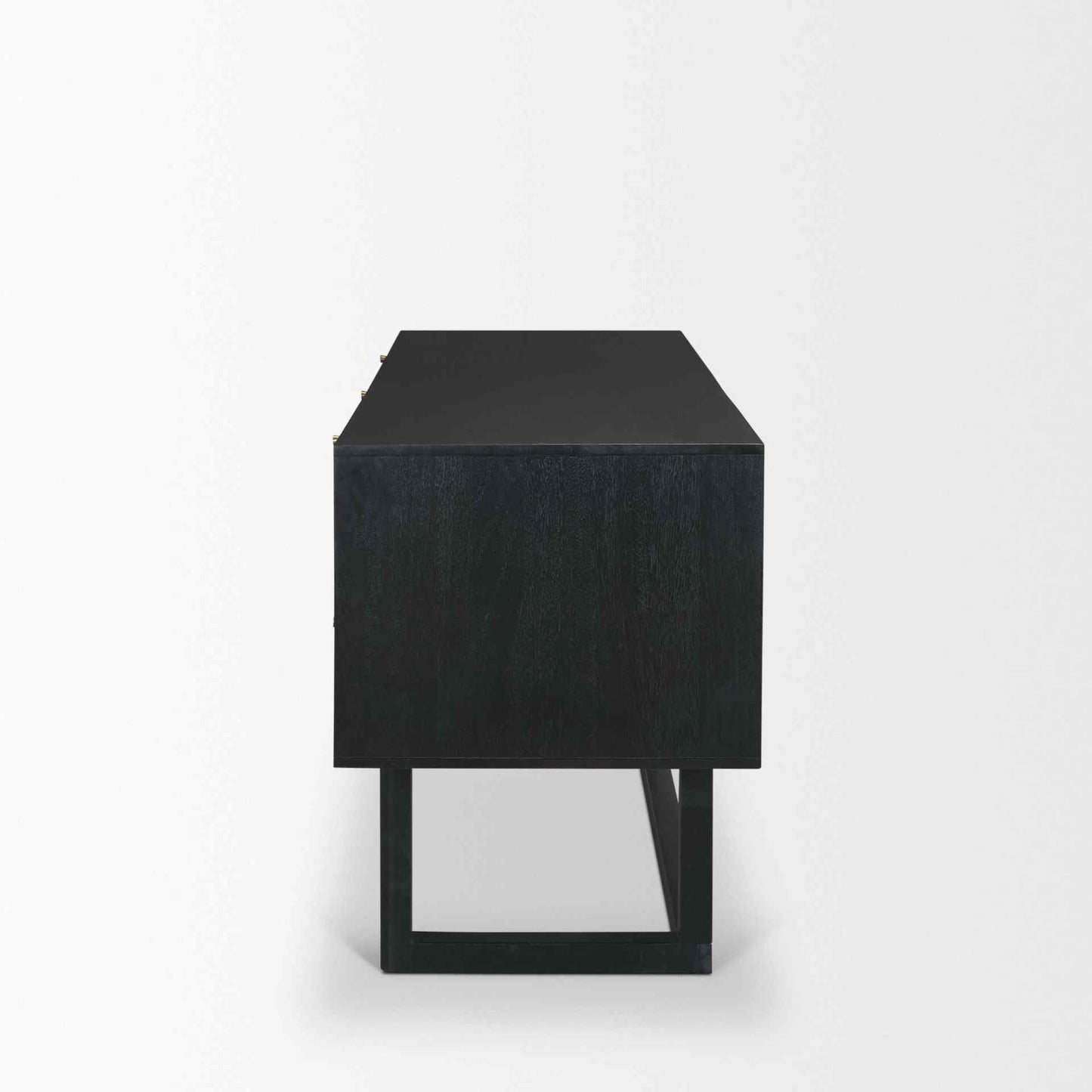 Grier Five Drawers Wooden Black Office Desk