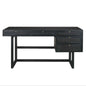 Grier Five Drawers Wooden Black Office Desk