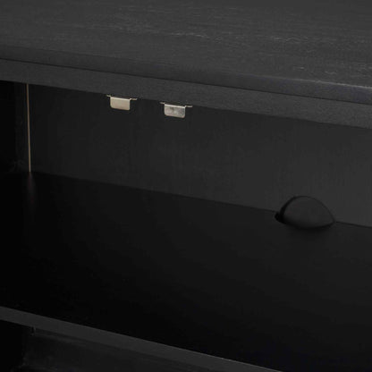 Grier Four Doors Wood Black Sideboard