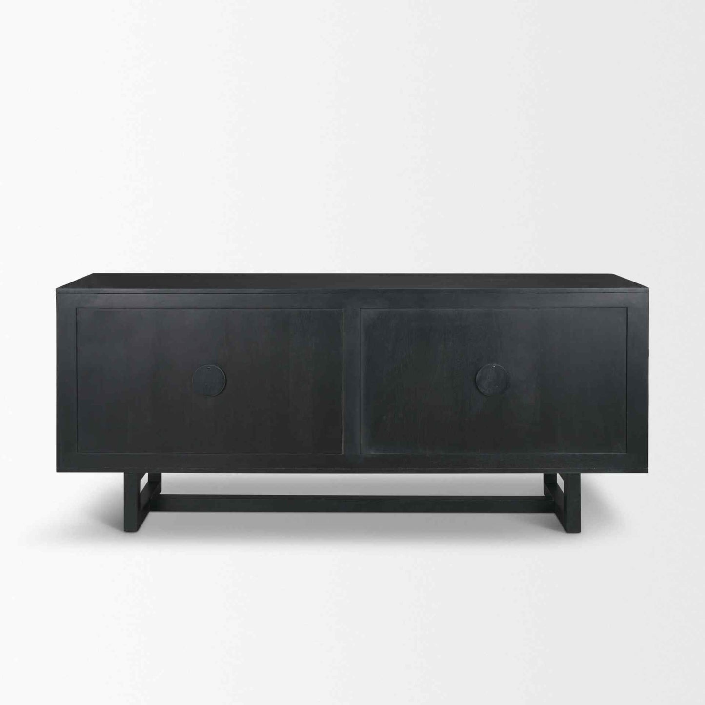 Grier Four Doors Wood Black Sideboard