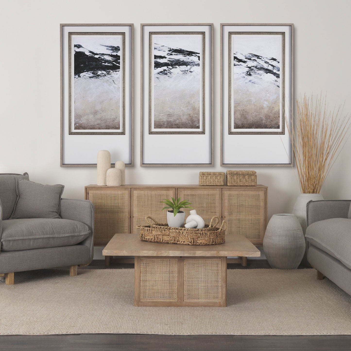 Grier Four Doors Wood Sideboard