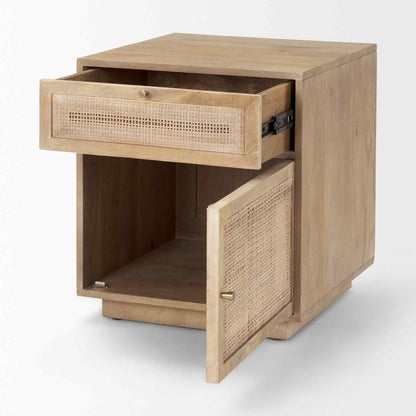 Grier One Drawer Wood Nightstand-Nightstands-Mercana-LOOMLAN
