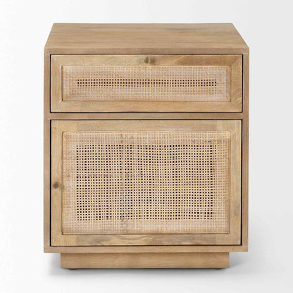 Grier One Drawer Wood Nightstand-Nightstands-Mercana-LOOMLAN