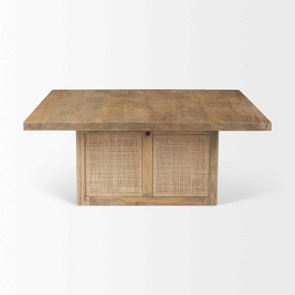 Grier Wood Top Square Coffee Table