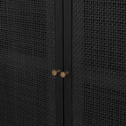 Grier Wooden Black Accent Cabinet