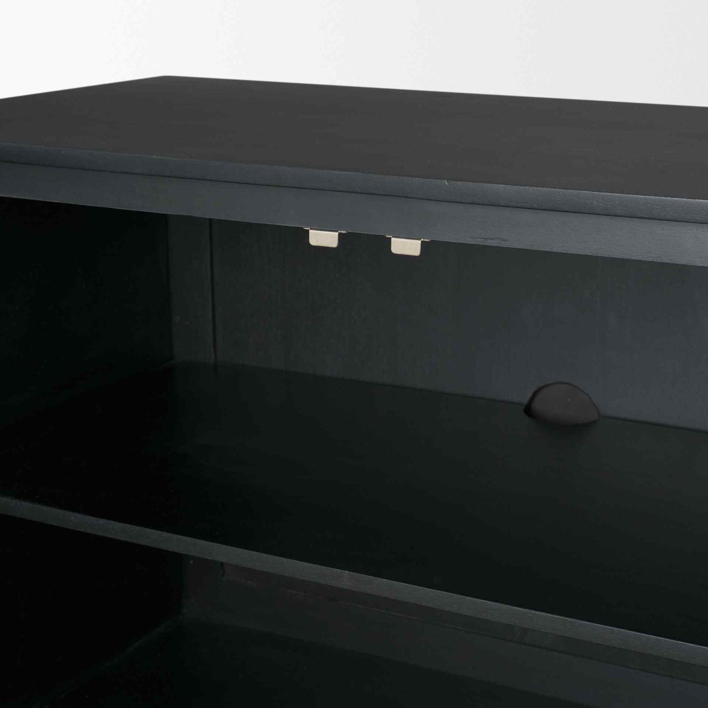 Grier Wooden Black Accent Cabinet