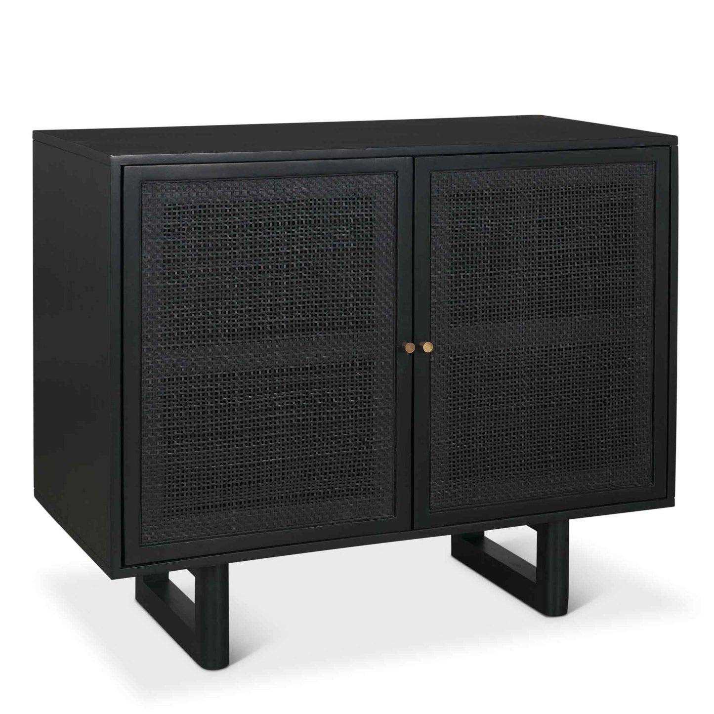 Grier Wooden Black Accent Cabinet
