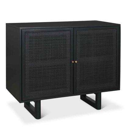 Grier Wooden Black Accent Cabinet