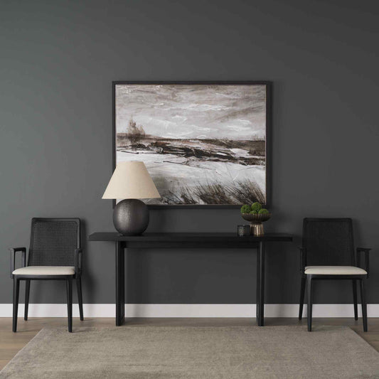 Grier Wooden Black Console Table