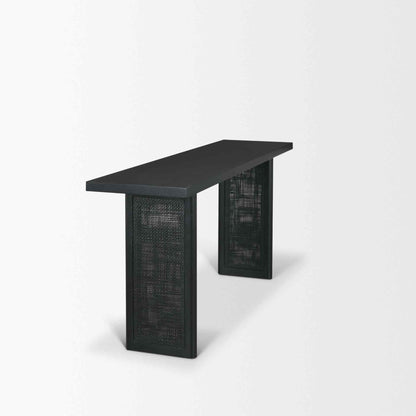 Grier Wooden Black Console Table