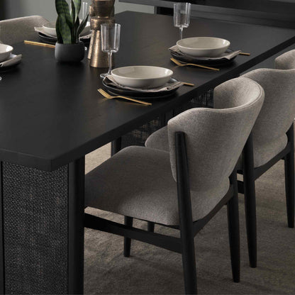 Grier Wooden Black Dining Table