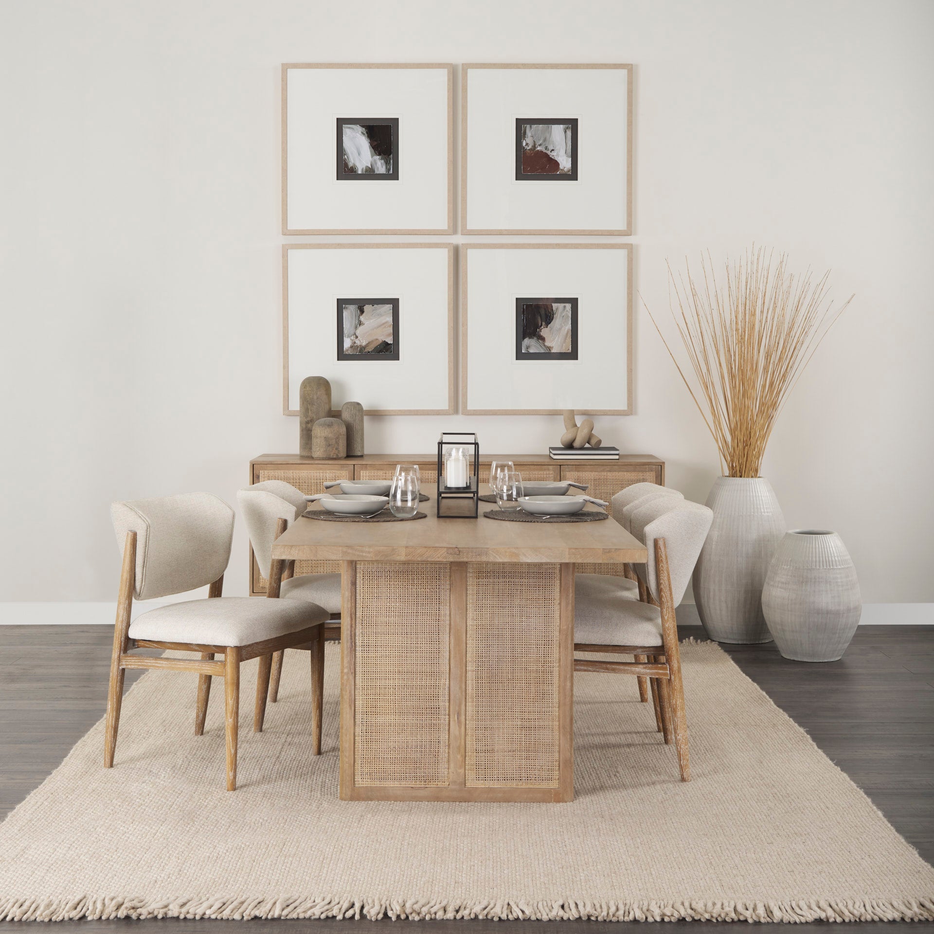 Grier Wooden Rectangular Dining Table-Dining Tables-Mercana-LOOMLAN