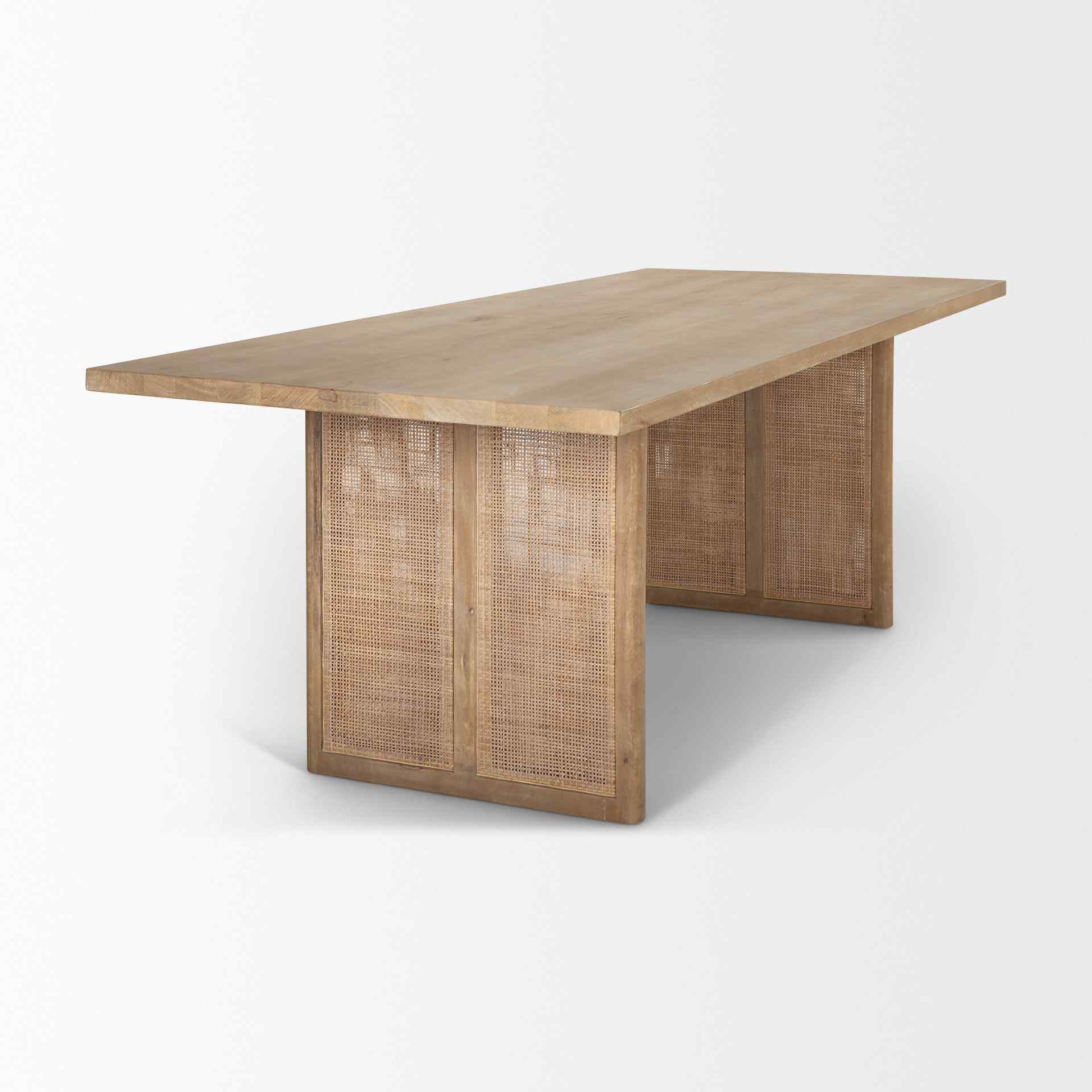 Grier Wooden Rectangular Dining Table-Dining Tables-Mercana-LOOMLAN