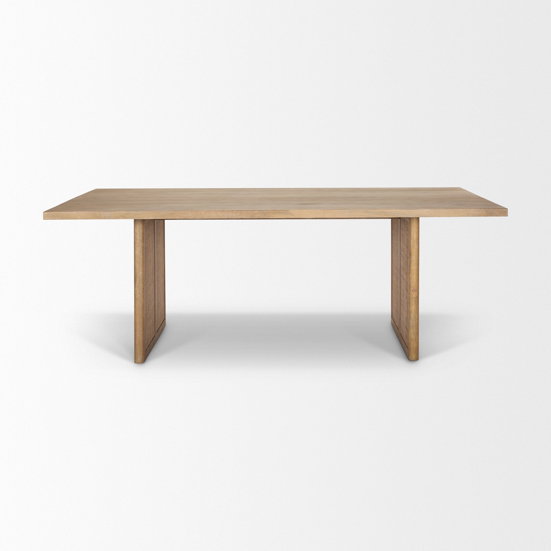 Grier Wooden Rectangular Dining Table-Dining Tables-Mercana-LOOMLAN