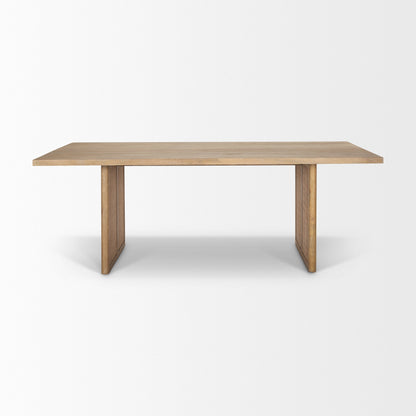 Grier Wooden Rectangular Dining Table-Dining Tables-Mercana-LOOMLAN