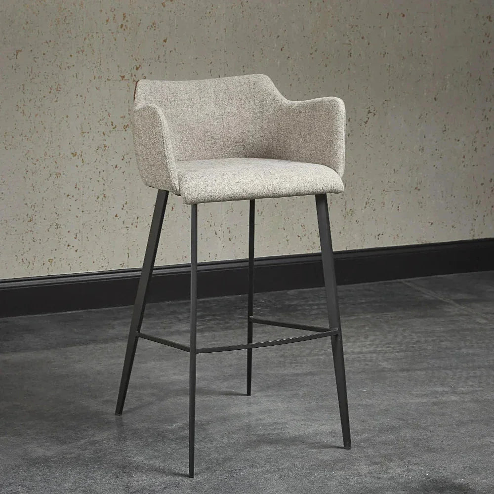 Griffin Leather Modern Barstool - LOOMLAN - SUNPAN - Bar Stools
